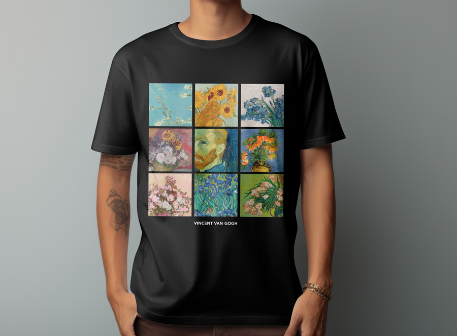 Vincent Van Gogh Flowers - Playera de manga corta