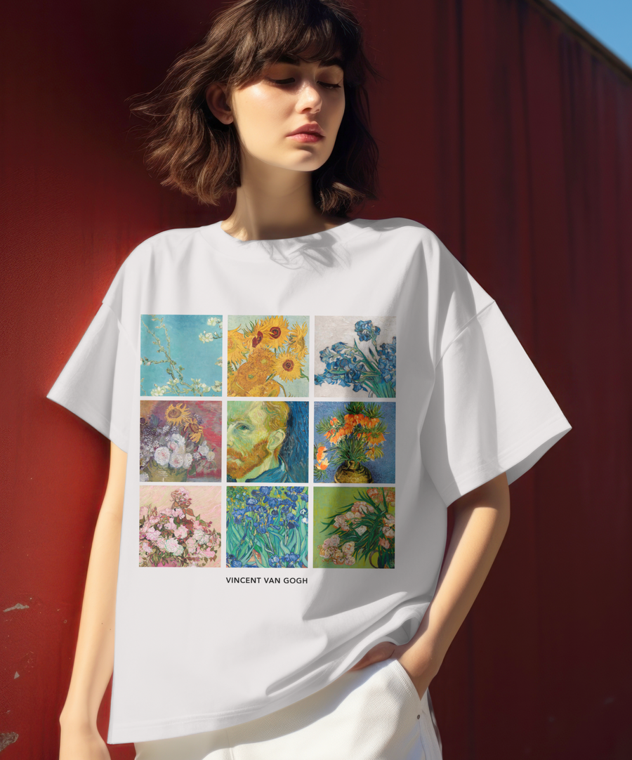 Vincent Van Gogh Flowers - Playera de manga corta