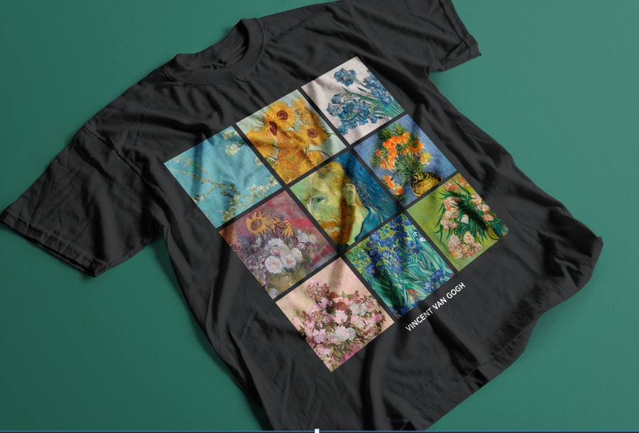 Vincent Van Gogh Flowers - Playera de manga corta