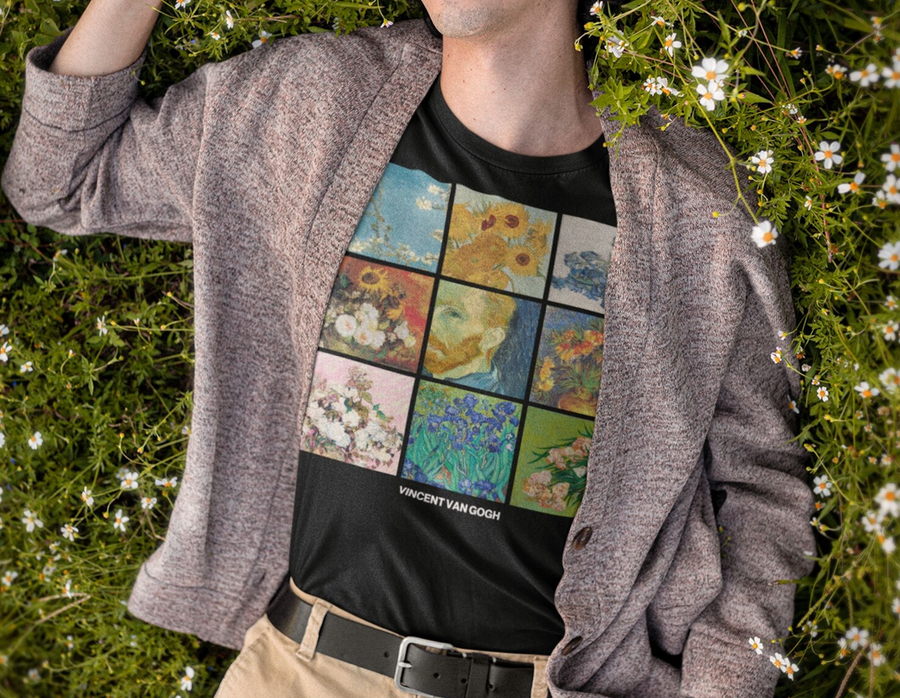 Vincent Van Gogh Flowers - Playera de manga corta