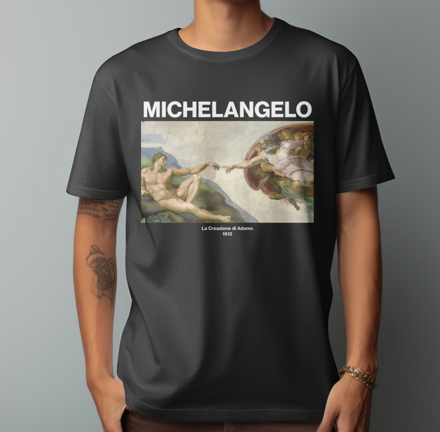 La Creación de Adán, Miguel Ángel - Playera de manga corta