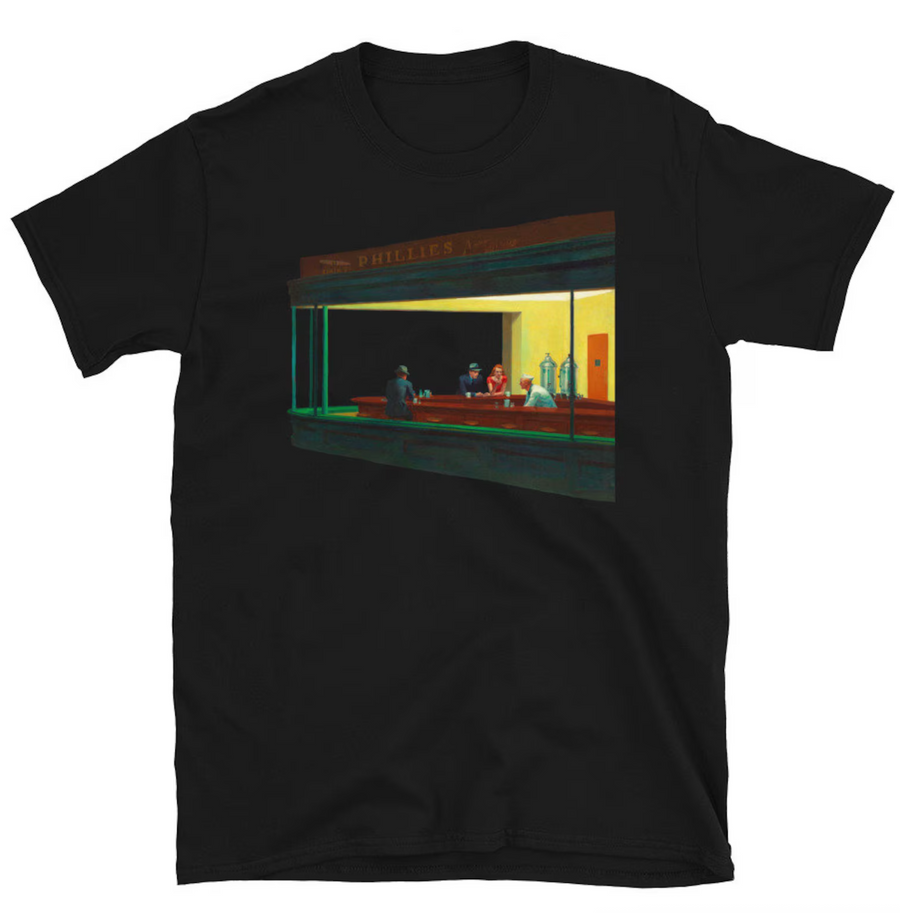 Nighthawks, Edward Hopper - Playera de manga corta