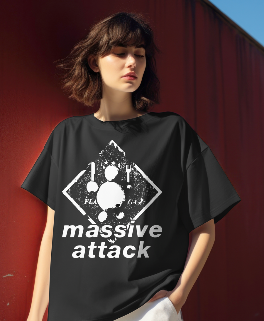 Massive Attack - Playera de manga corta