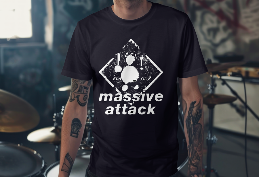 Massive Attack - Playera de manga corta