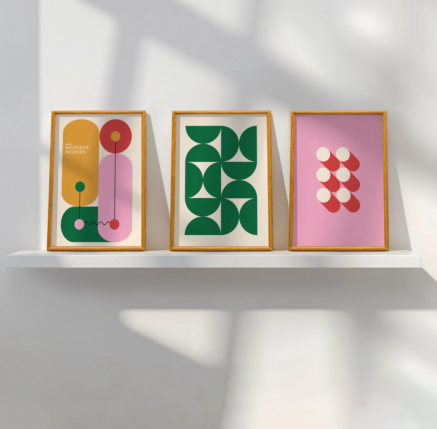 Bauhaus Modern Set (Pink)