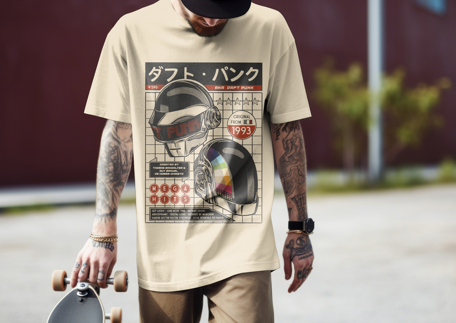 Daft Punk Japan - Playera de manga corta
