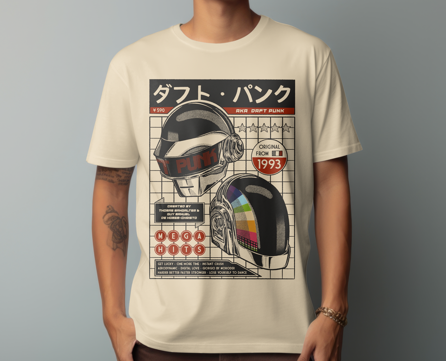 Daft Punk Japan - Playera de manga corta