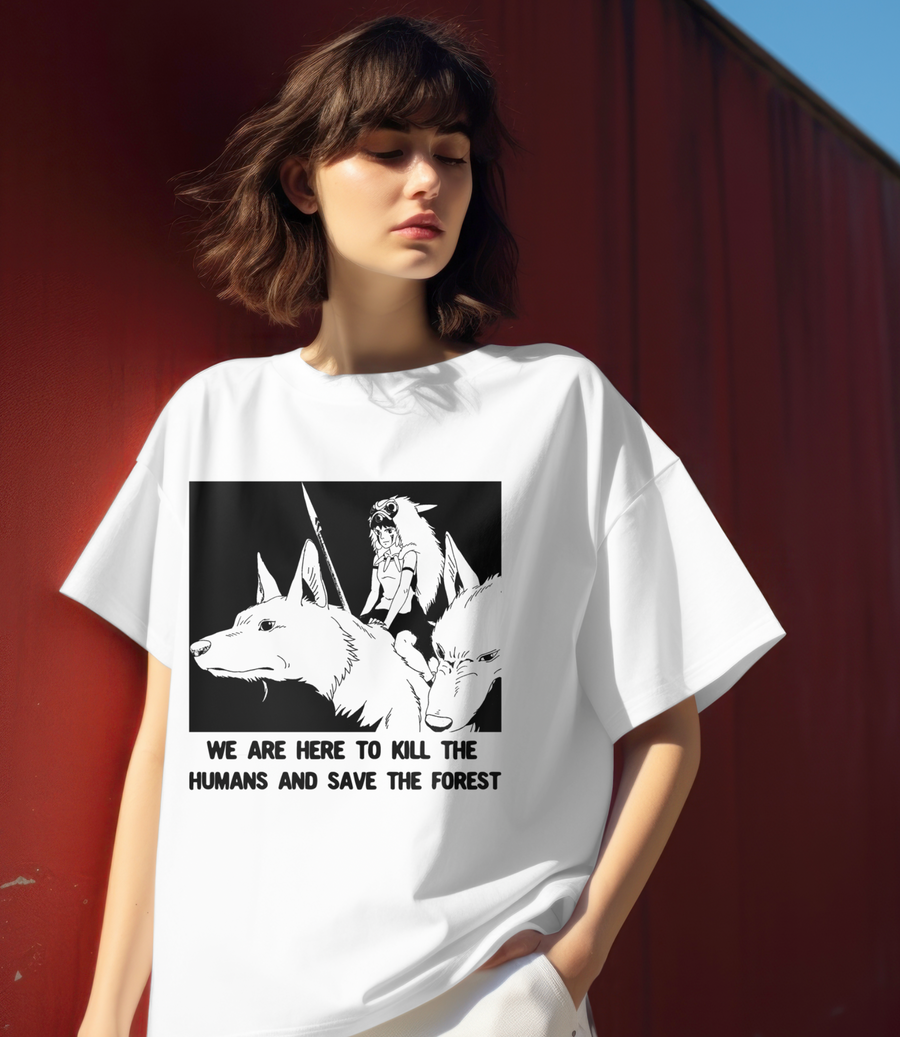 Princesa Mononoke, Miyazaki - Playera de manga corta