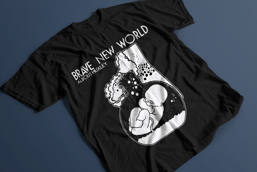 Brave New World, Aldous Huxley (Un Mundo Feliz) - Playera de manga corta