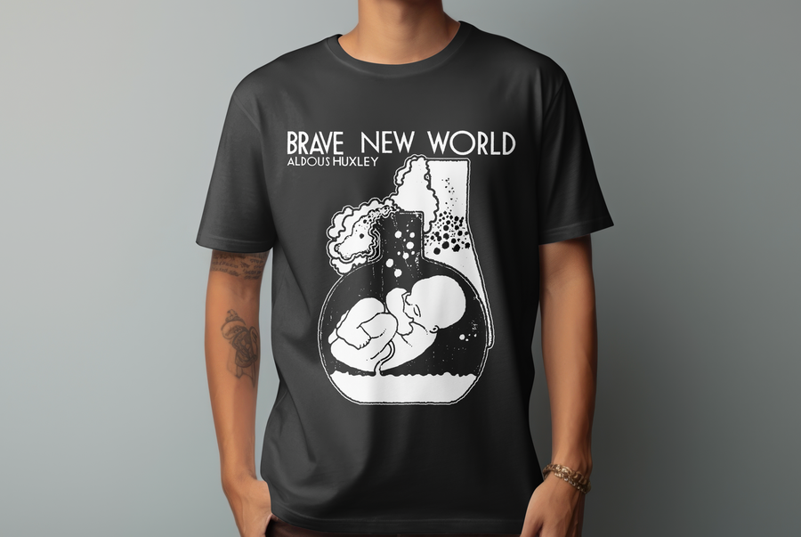 Brave New World, Aldous Huxley (Un Mundo Feliz) - Playera de manga corta