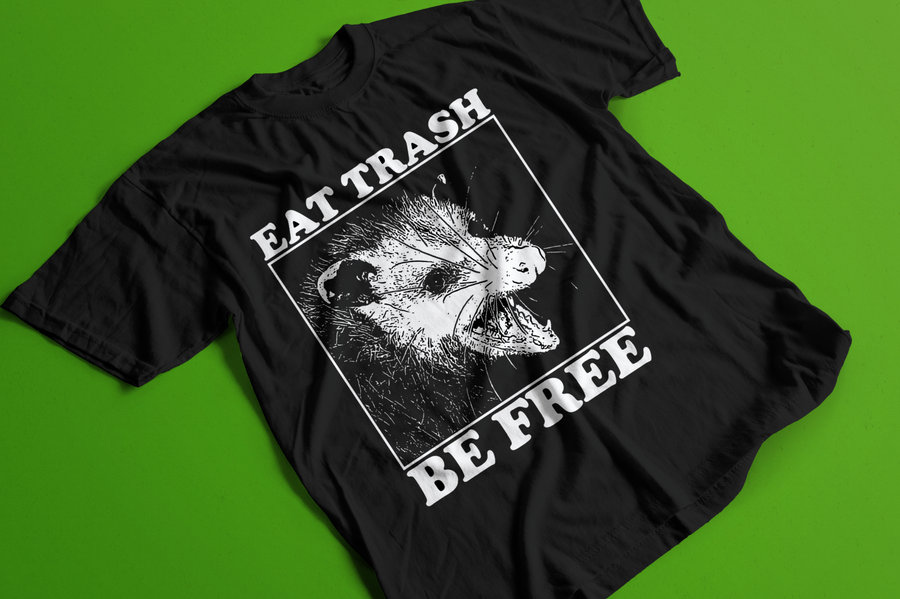 Eat Trash Be Free - Playera de manga corta