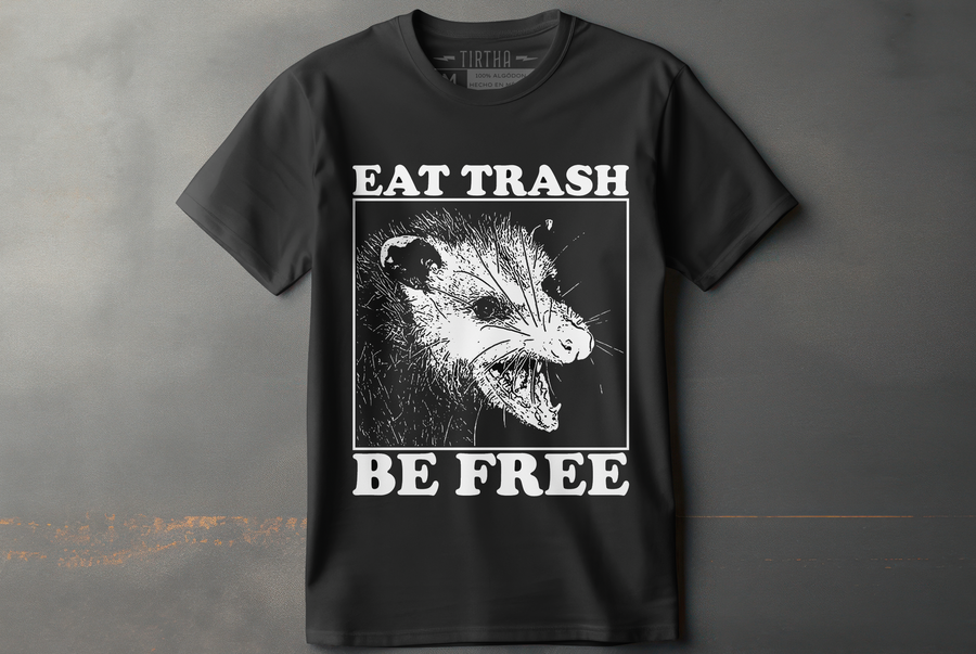 Eat Trash Be Free - Playera de manga corta