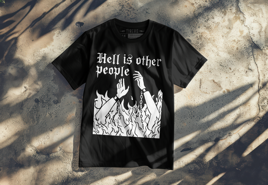 Hell is Other People, Jean-Paul Sartre - Playera de manga corta