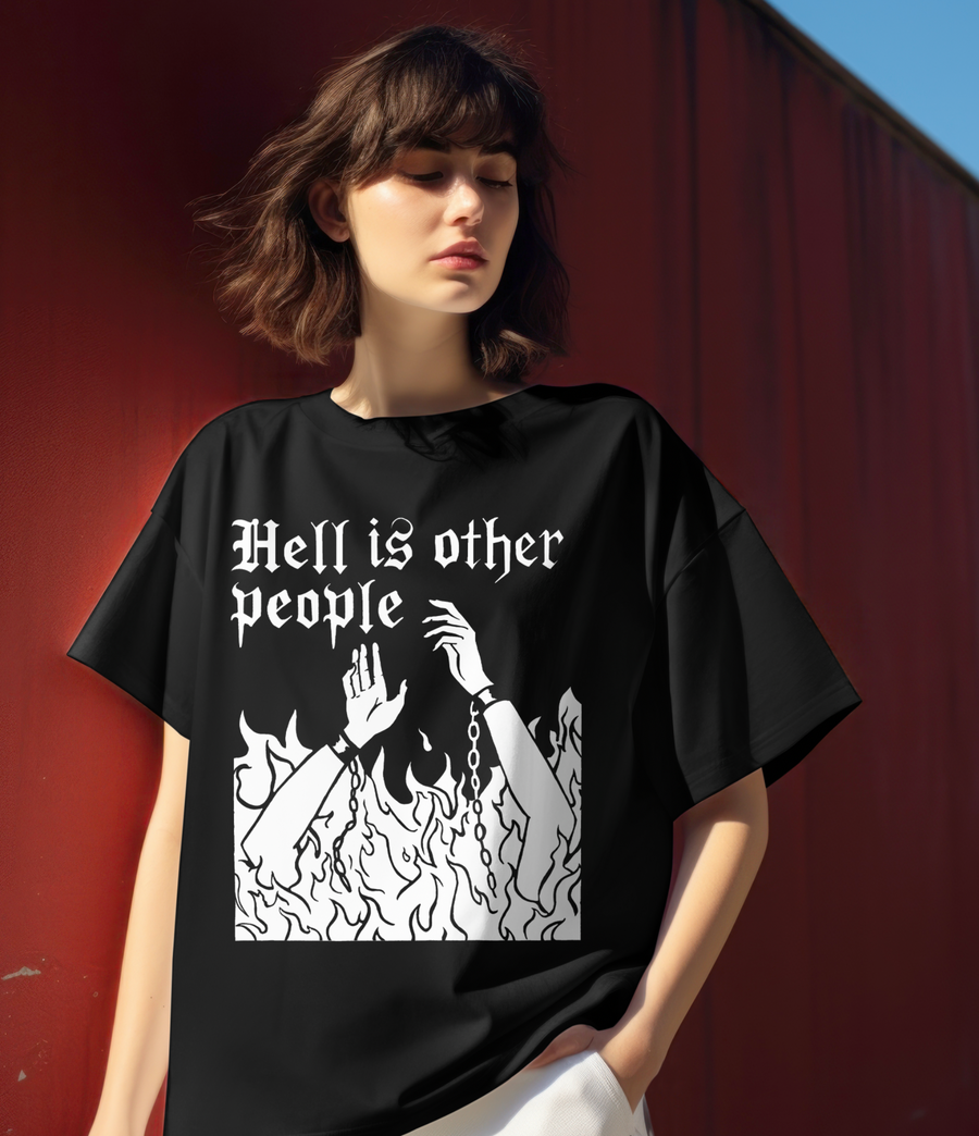 Hell is Other People, Jean-Paul Sartre - Playera de manga corta