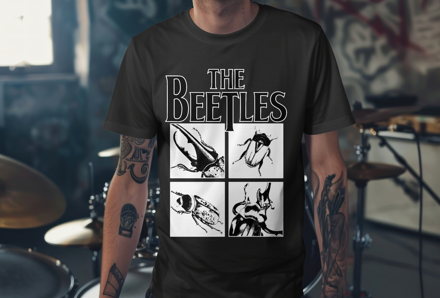 The Beetles - Playera de manga corta
