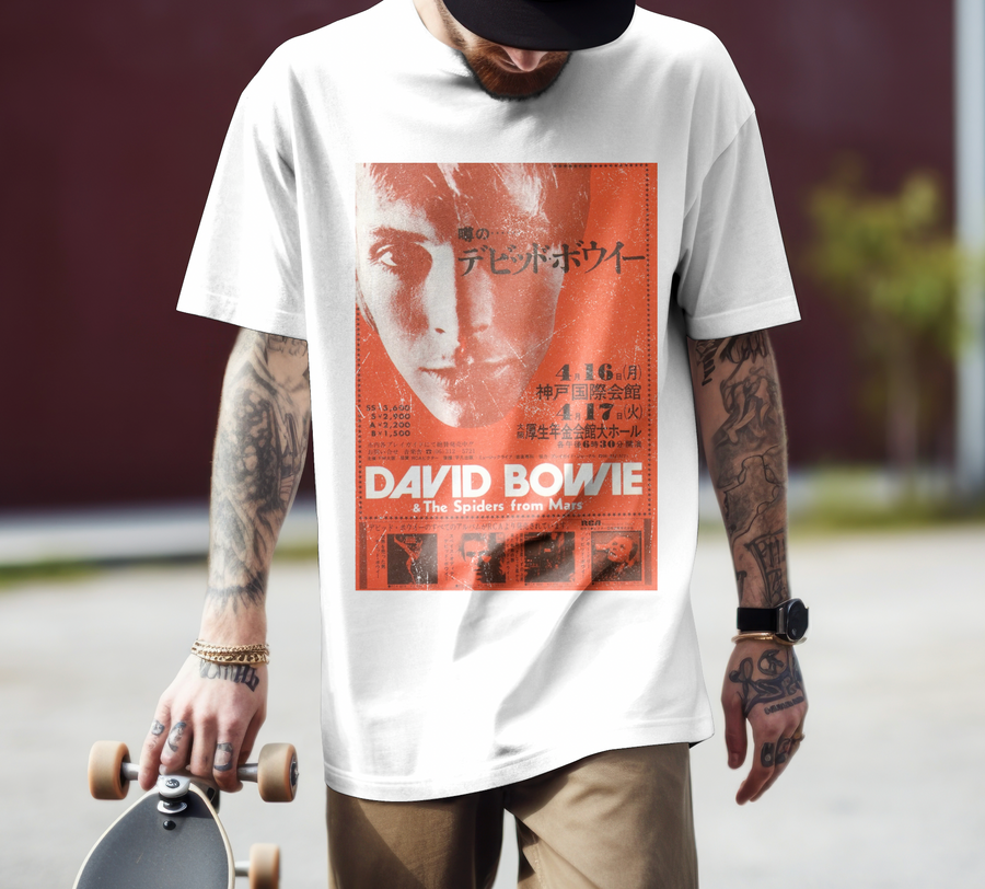 David Bowie Japan Concert - Playera de manga corta