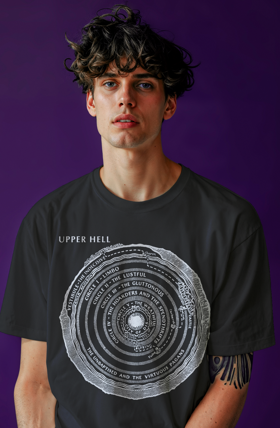 Upper Hell (Infierno de Dante Alighieri) - Playera de manga corta