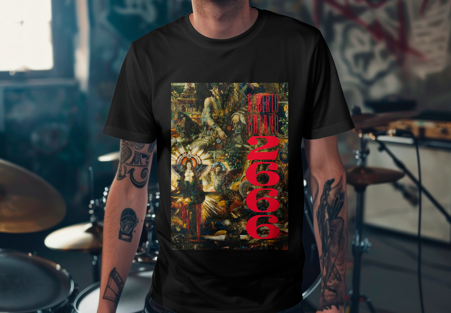 Roberto Bolaño 2666 Book Cover - Playera de manga corta