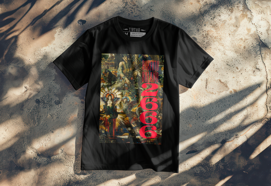 Roberto Bolaño 2666 Book Cover - Playera de manga corta