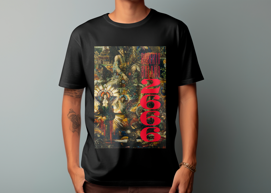 Roberto Bolaño 2666 Book Cover - Playera de manga corta