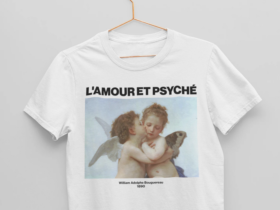 L'Amour et Psyché, William-Adolphe Bouguereau - Playera de manga corta