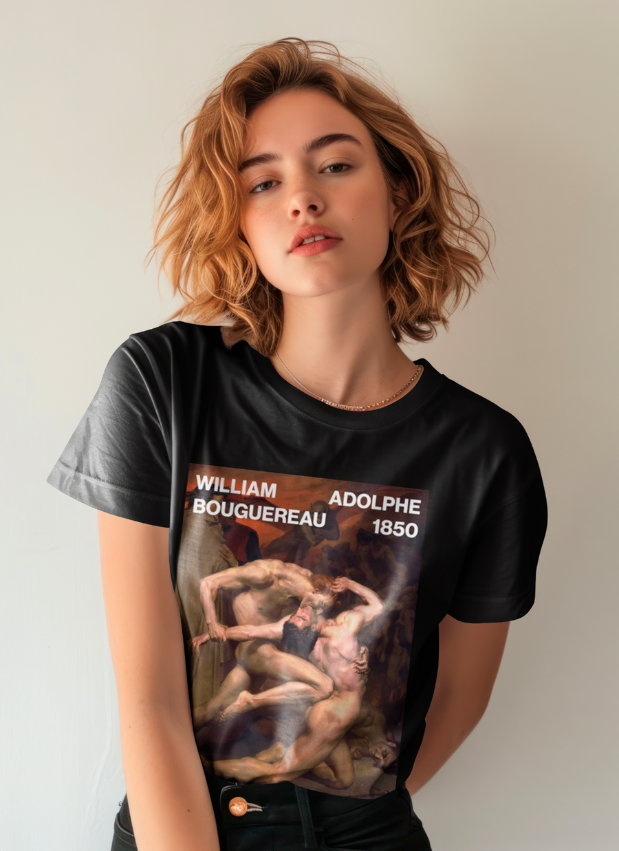 Dante and Virgil, William-Adolphe Bouguereau - Playera de manga corta