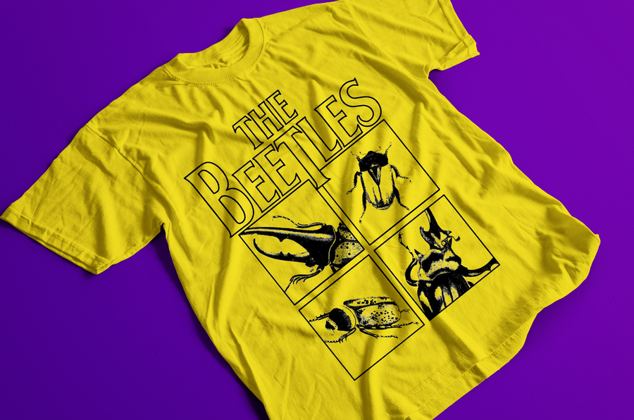 The Beetles - Playera de manga corta