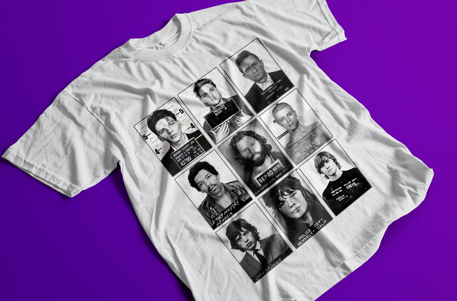 Rock Stars Mugshots  - Playera de manga corta