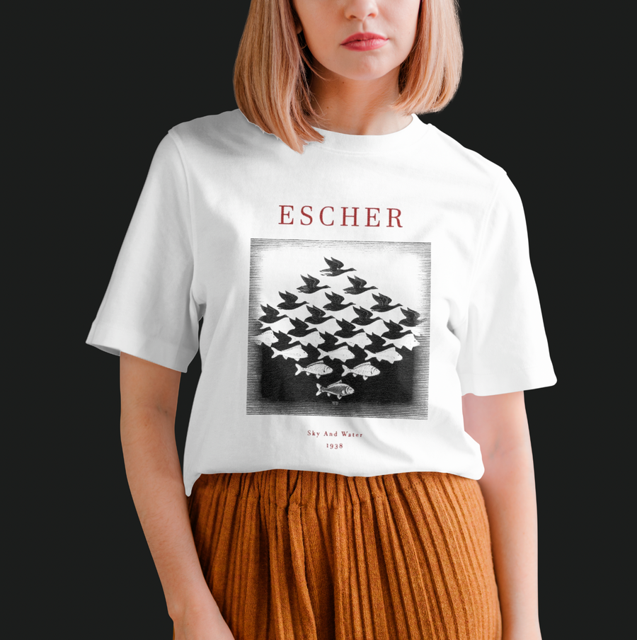 Escher Cielo y Agua, Metamorfosis - Playera de manga corta