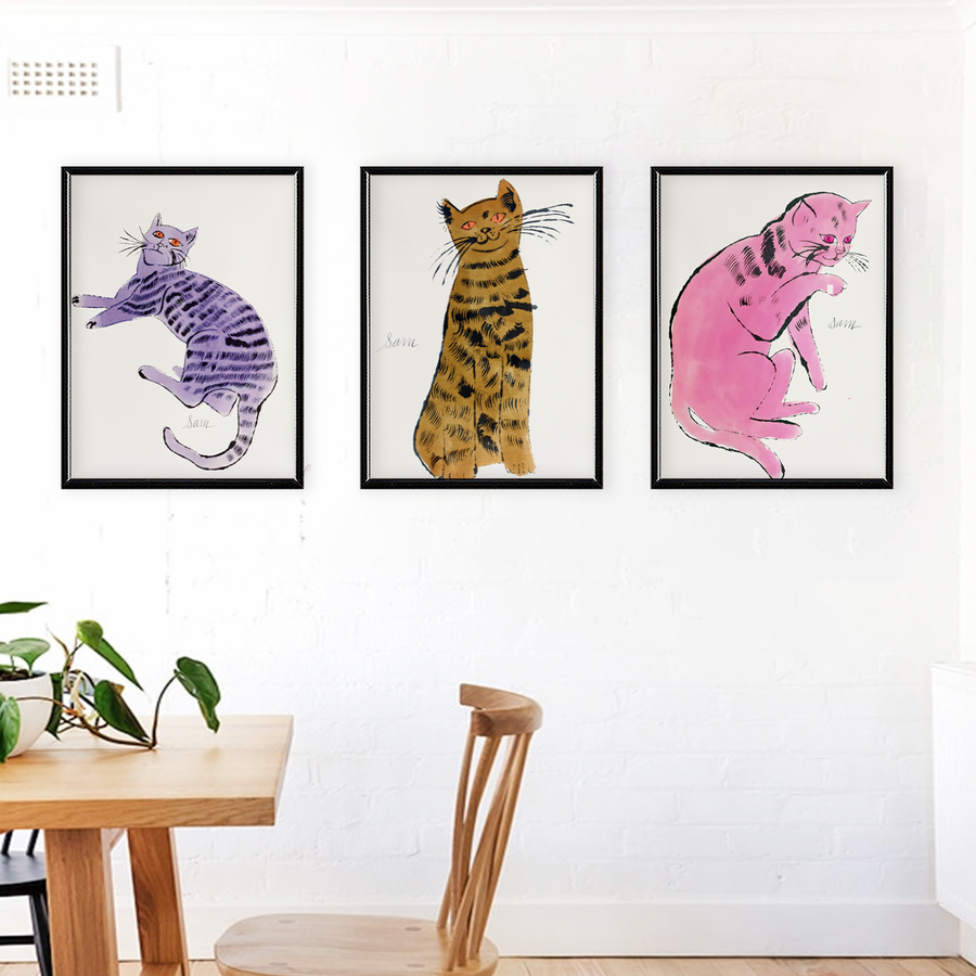 Sam Cat Andy Warhol Set de 3