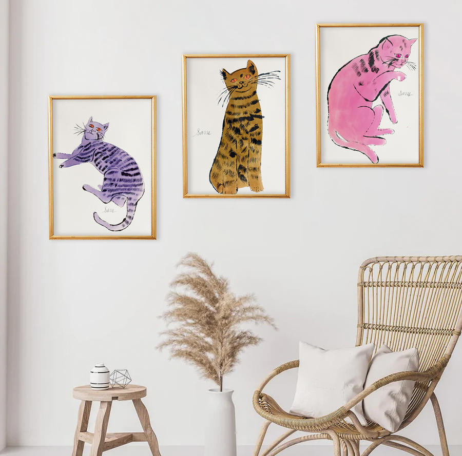 Sam Cat Andy Warhol Set de 3