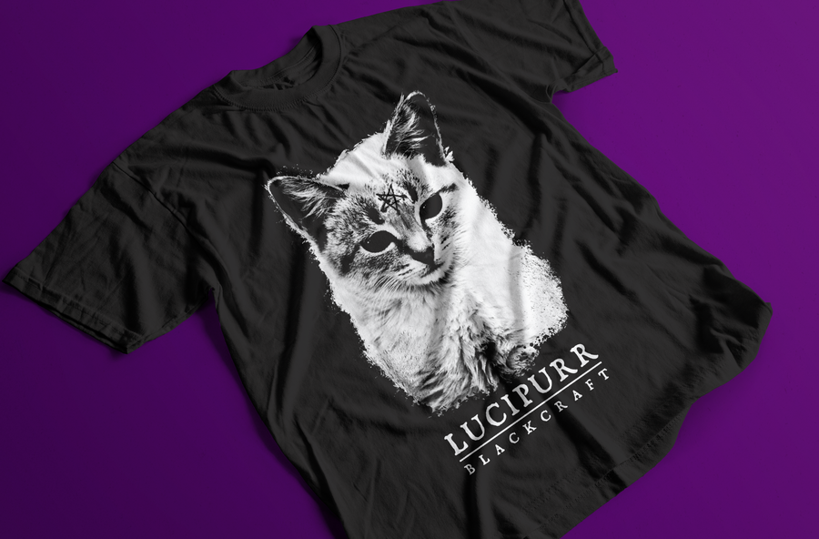 Blackcraft Cult Lucipurr - Playera de manga corta