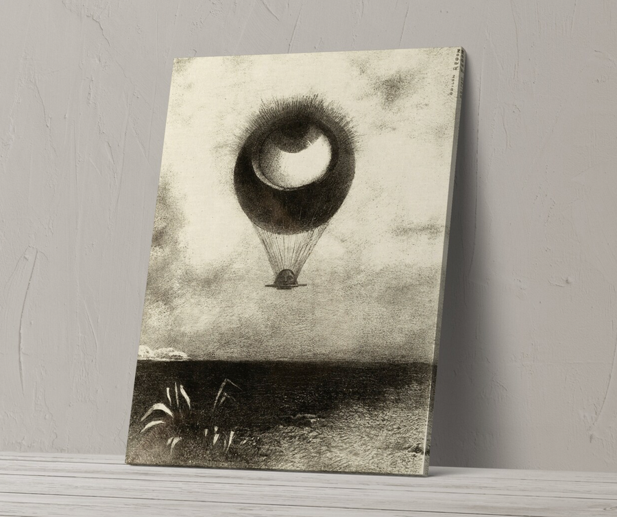 El ojo como un globo extraño se monta hacia el infinito (1882) - Odilon Redon