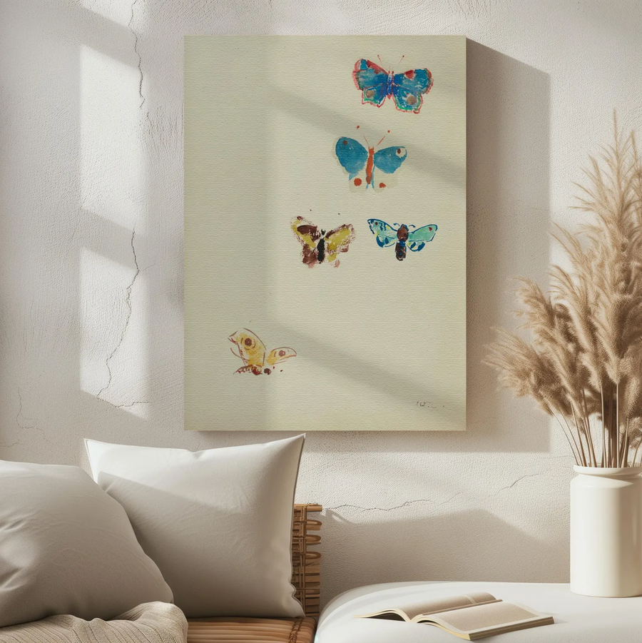 Cinco mariposas  (1912) - Odilon Redon