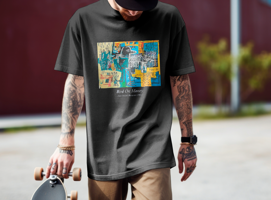 Jean-Michel Basquiat - Bird Money - Playera de manga corta