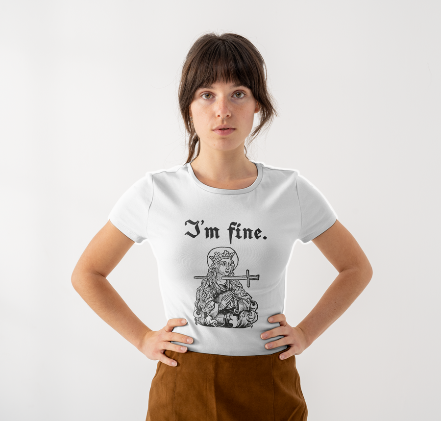 I'm Fine (xilografía medieval) - Playera de manga corta