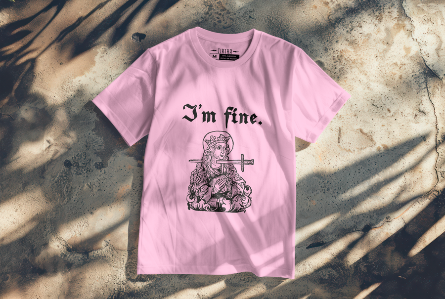 I'm Fine (xilografía medieval) - Playera de manga corta
