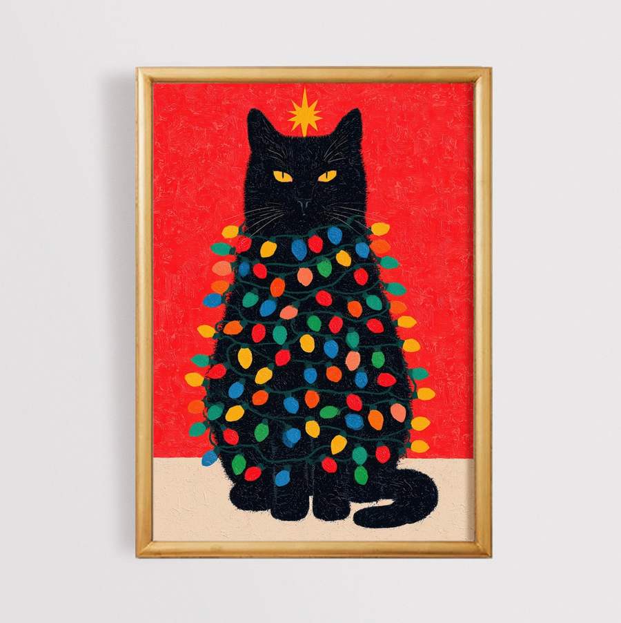 Christmas Black Cat