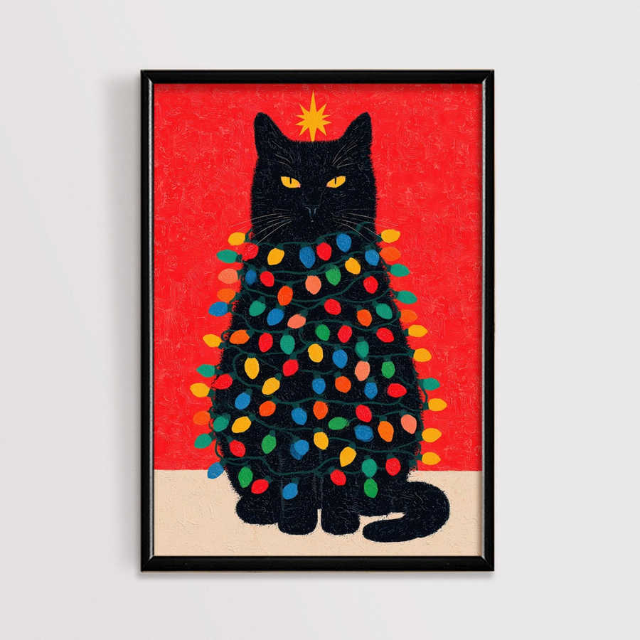 Christmas Black Cat