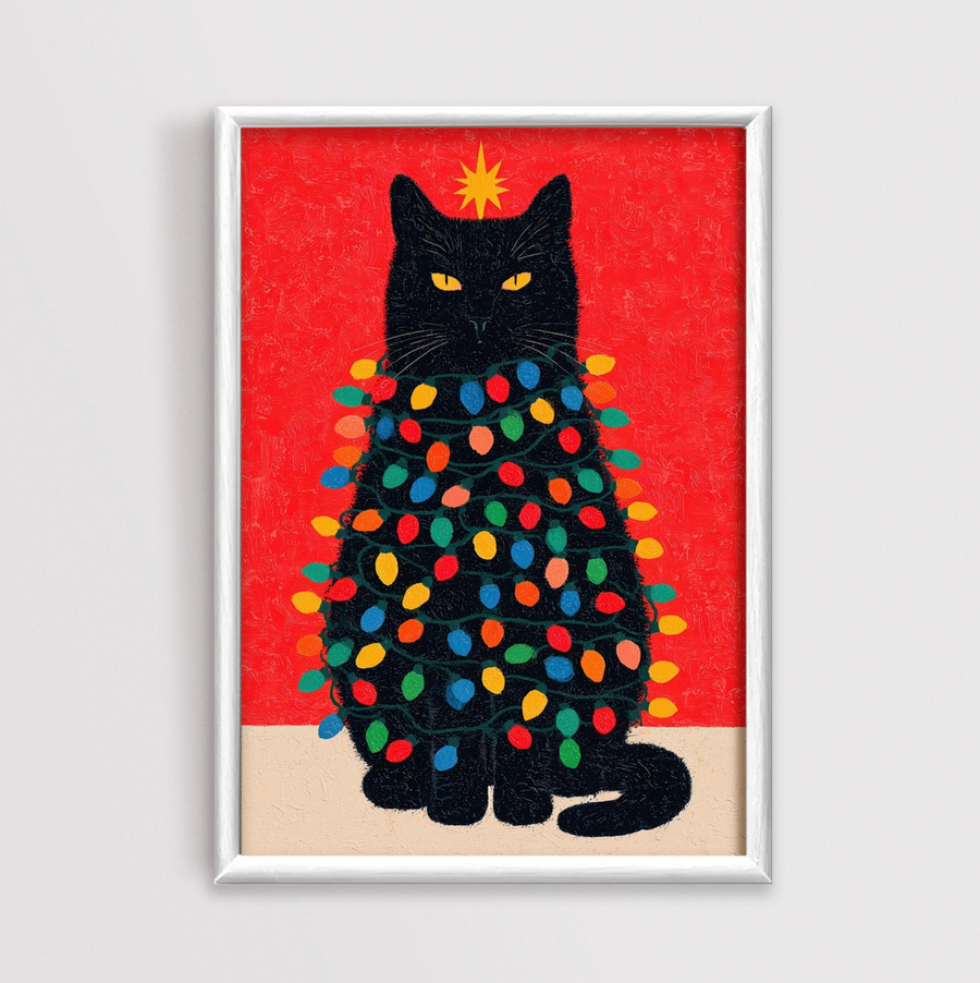Christmas Black Cat