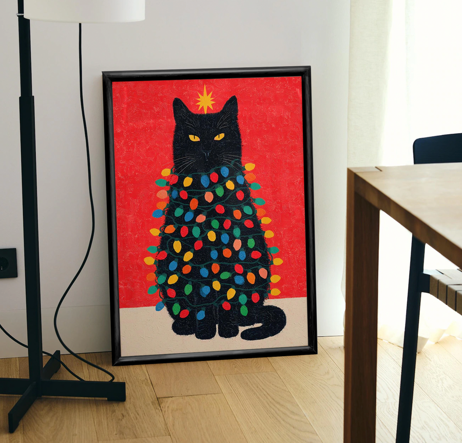 Christmas Black Cat