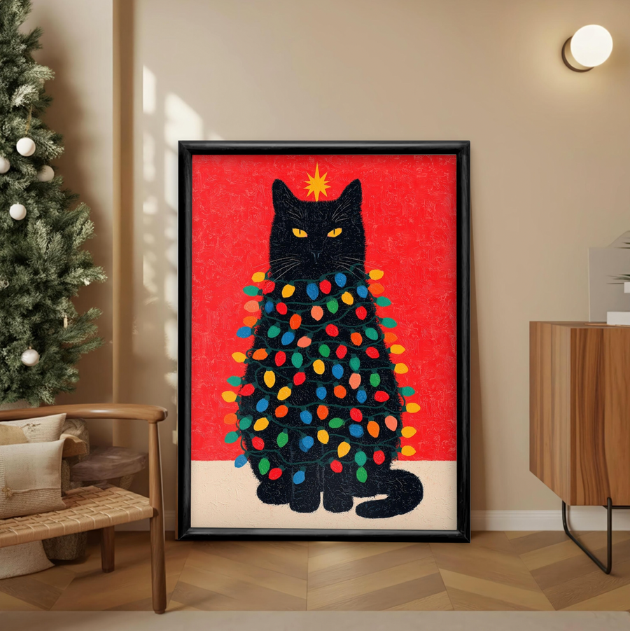 Christmas Black Cat