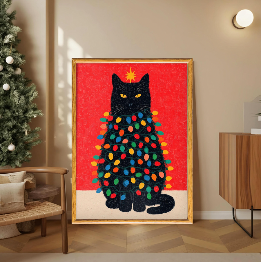 Christmas Black Cat