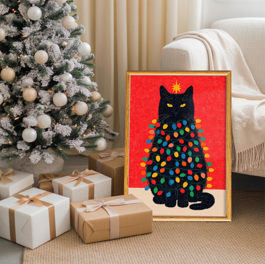 Christmas Black Cat
