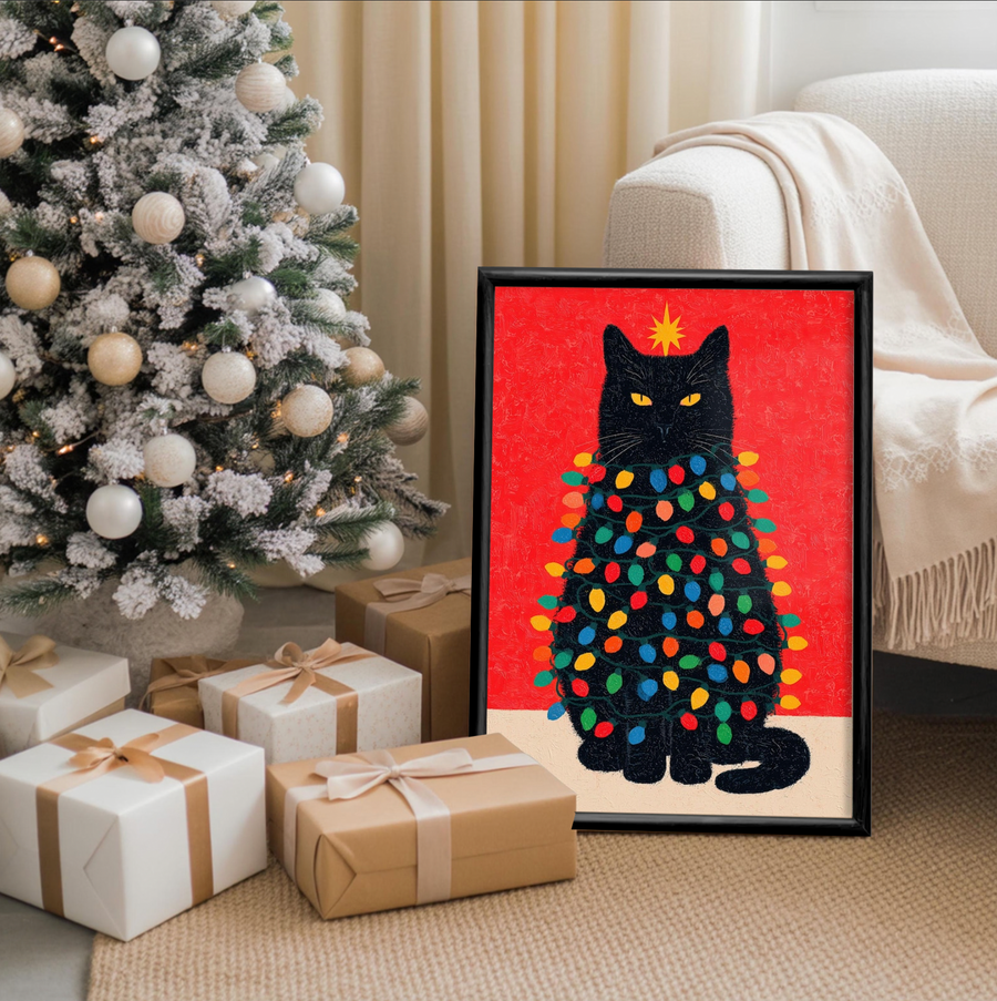 Christmas Black Cat