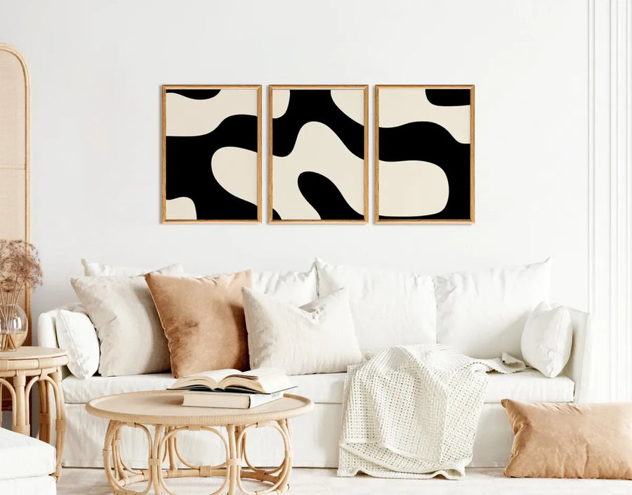 Set Minimal Abstracto Black Beige