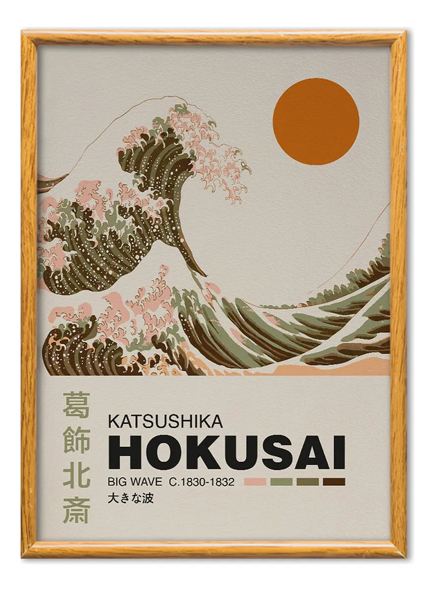 La Gran Ola Vintage Poster - Katsushika Hokusai