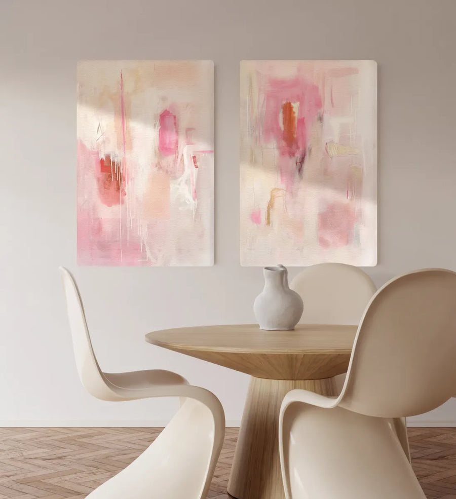 Set Abstract Pink Neutral
