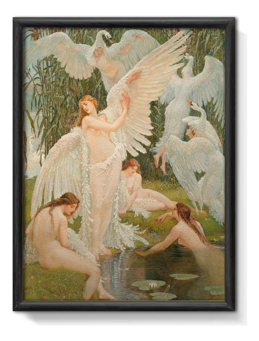 The Swan Maidens  Art Nouveau - Walter Crane