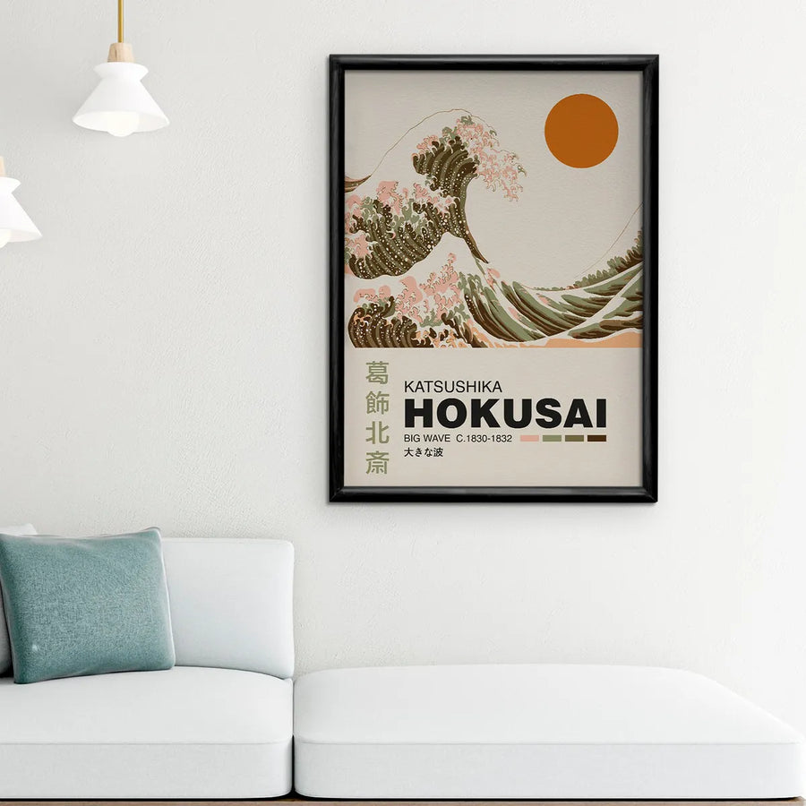 La Gran Ola Vintage Poster - Katsushika Hokusai